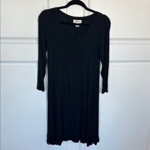 Style & Co Black 3/4 Sleeve Dress
